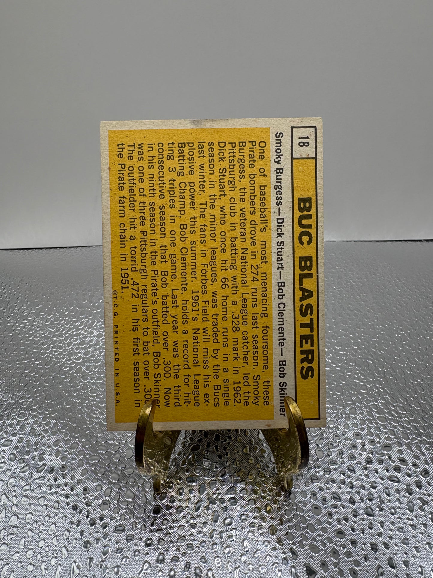 1963 Buc Blasters Baseball Card