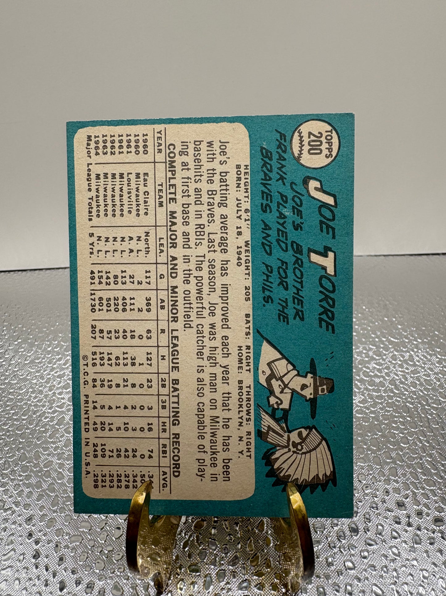1965 Joe Torre Baseball Card