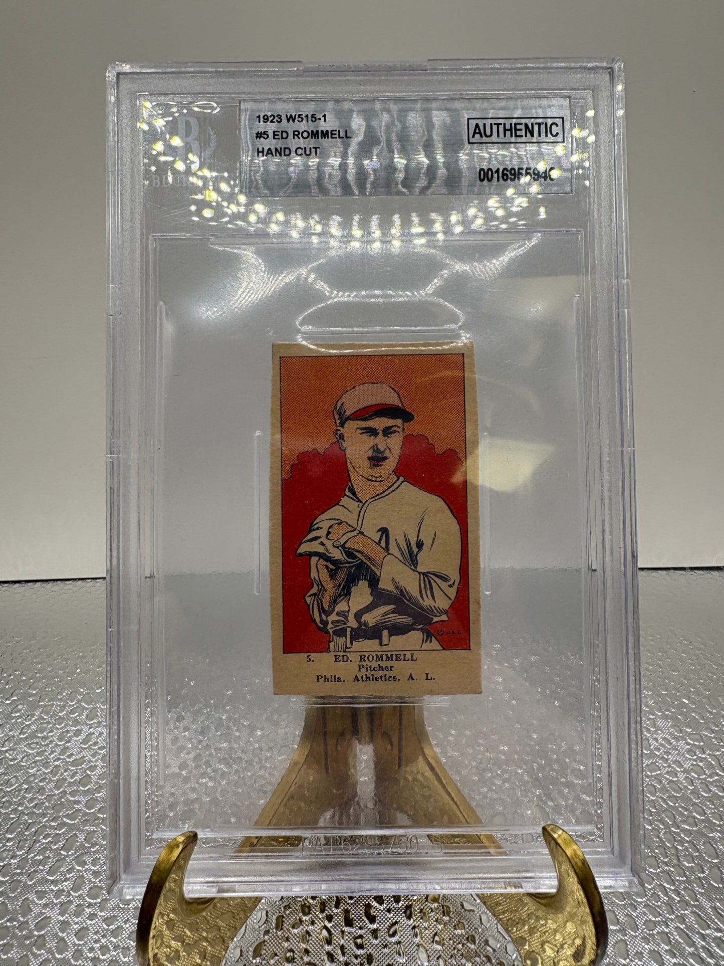1923 W515-1 Ed Rommell Baseball Card