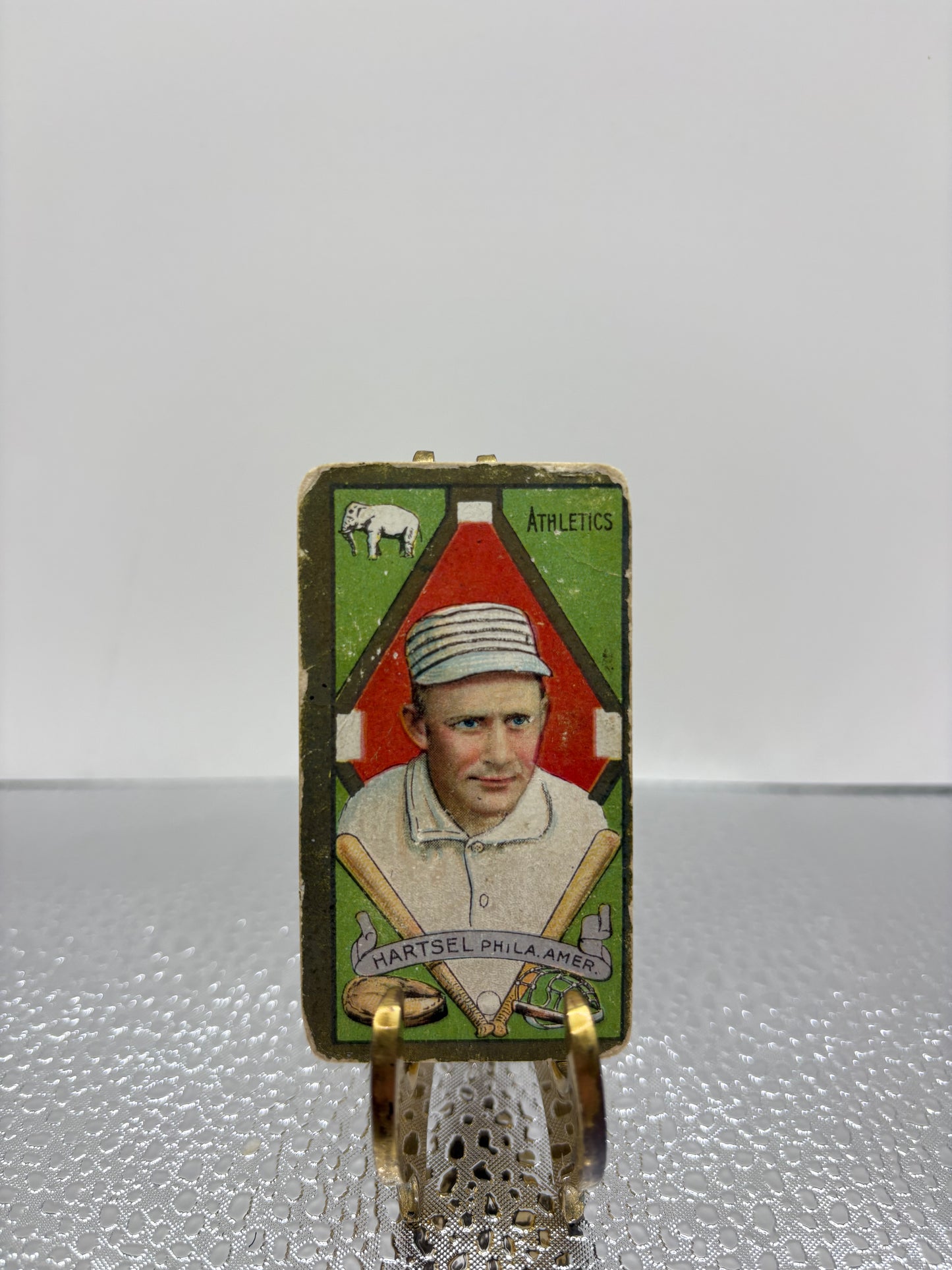 1911 Fredrick T Hartsel T-205 Tobacco Baseball Card