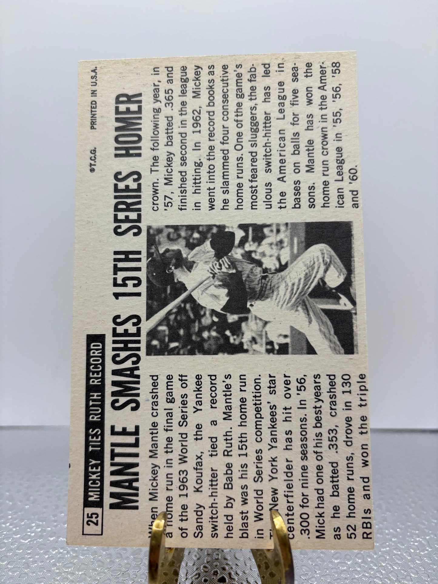 1964 Micky Mantle Jumbo Baseball Card