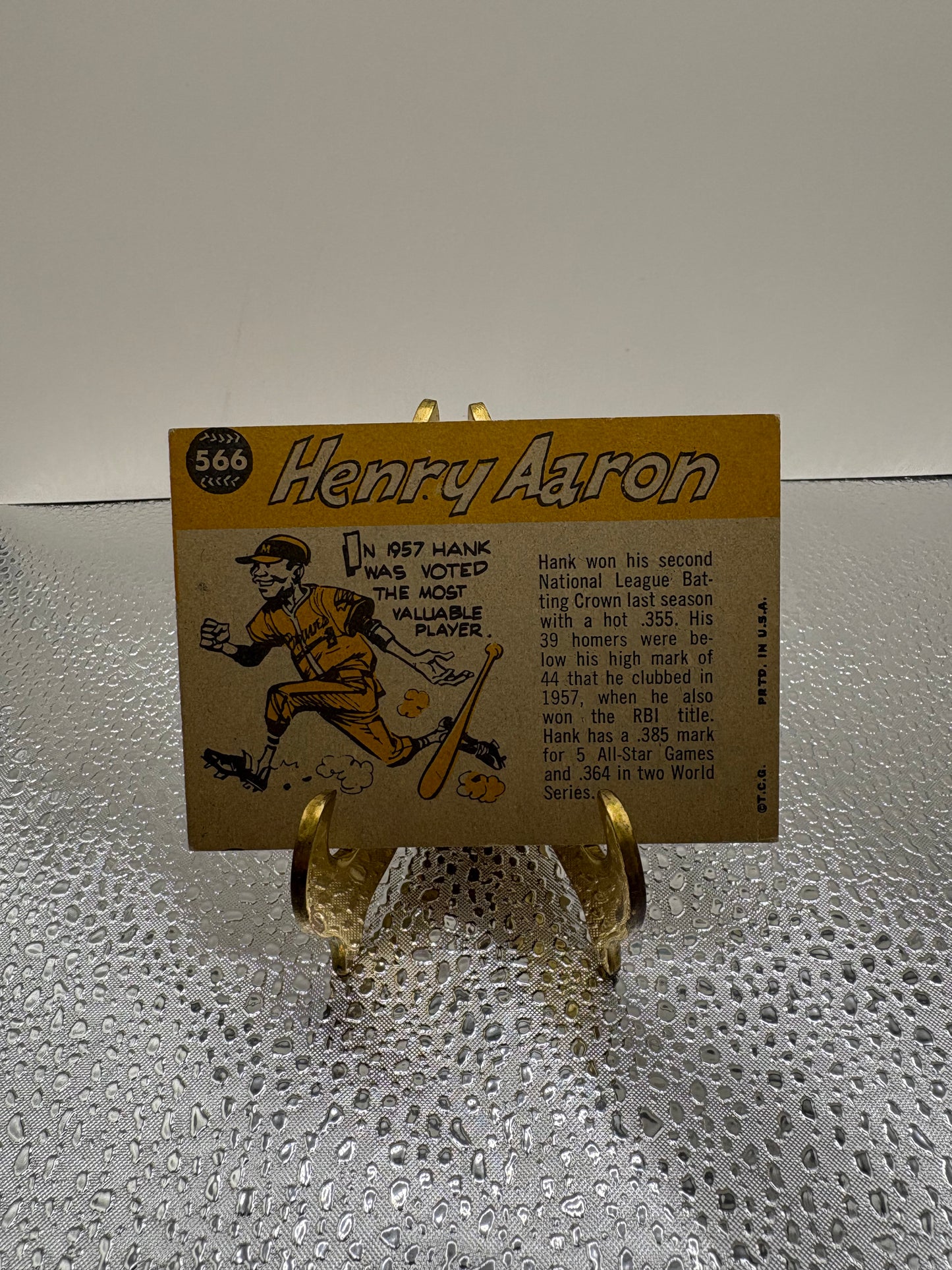 1960 Hank Aaron Sports Magazine Baseball Card